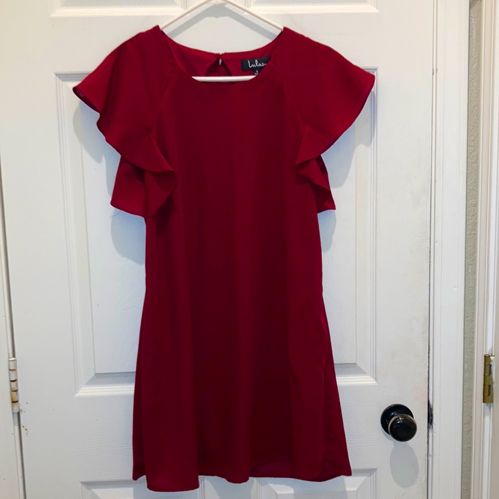 Lulus Dark Red Dress small with POCKETS!